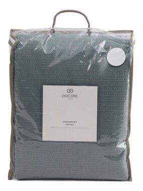 DOCOFIL Made In Portugal 3pc Chambray Rope Texture Duvet Set